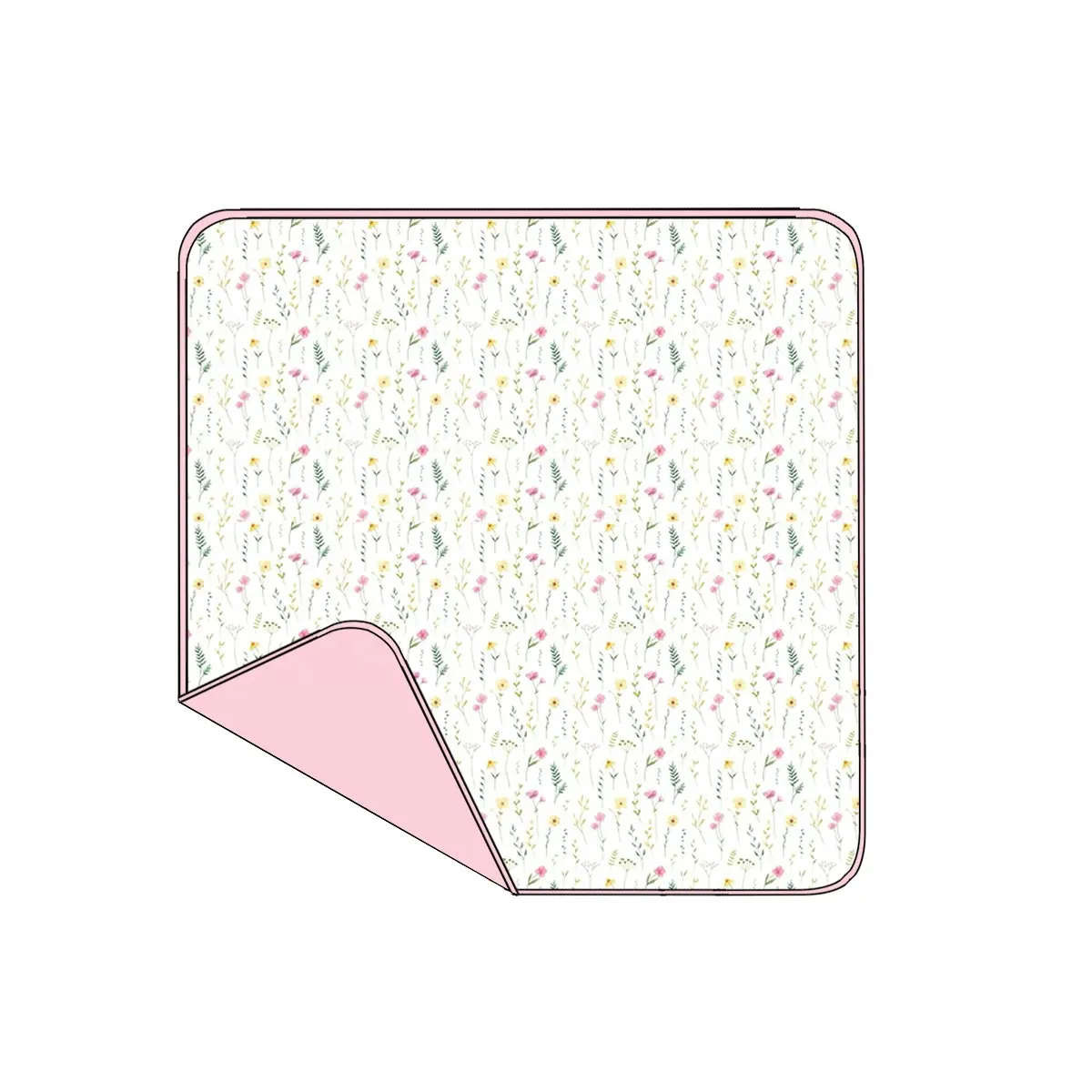 Custom MOQ 3 ETA 6-8WEEKS Beige floral baby blanket SIZE 29*43 INCH