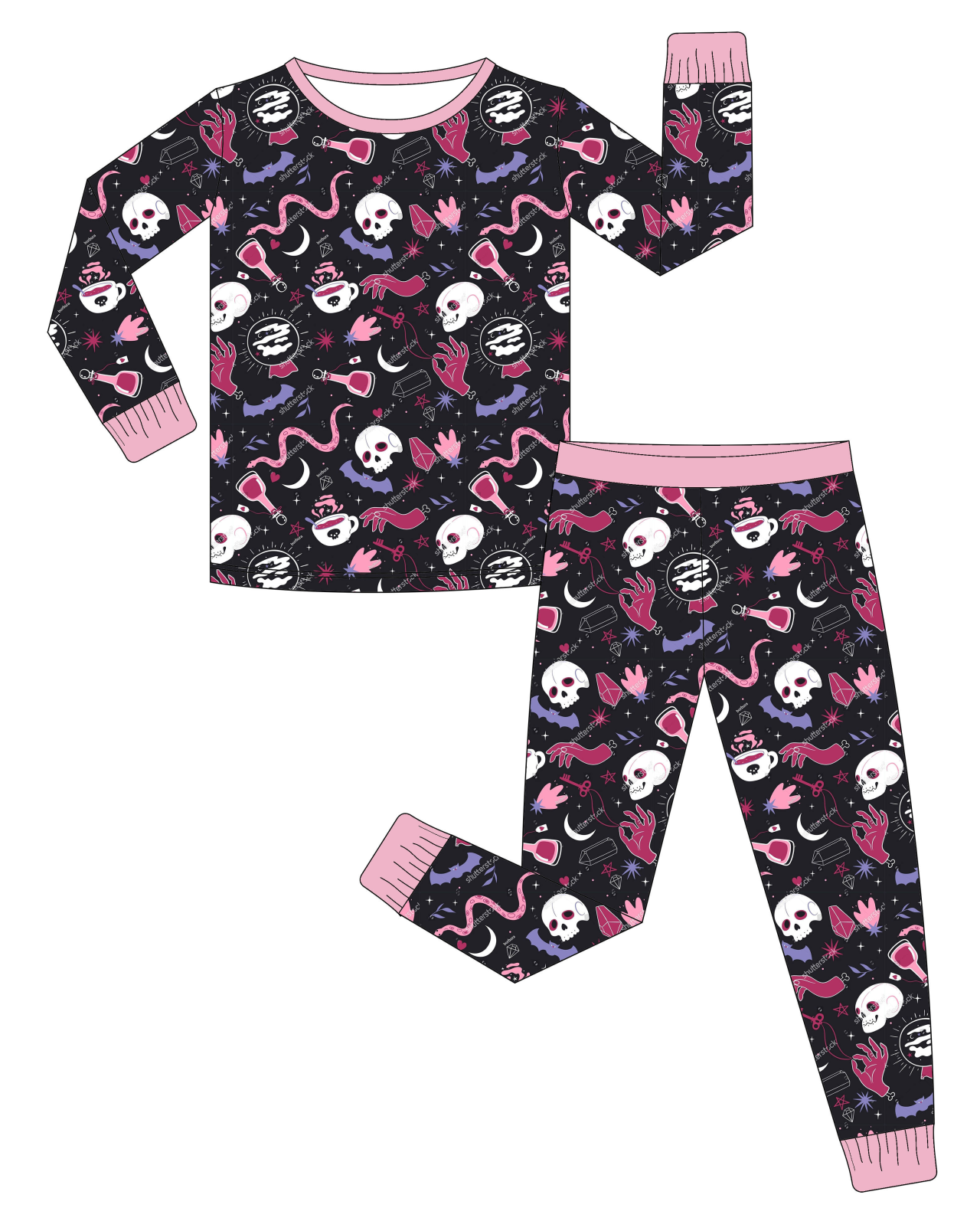 Custom moq 3 eta 6-8weeks Coffee skull long-sleeved black pullover suit