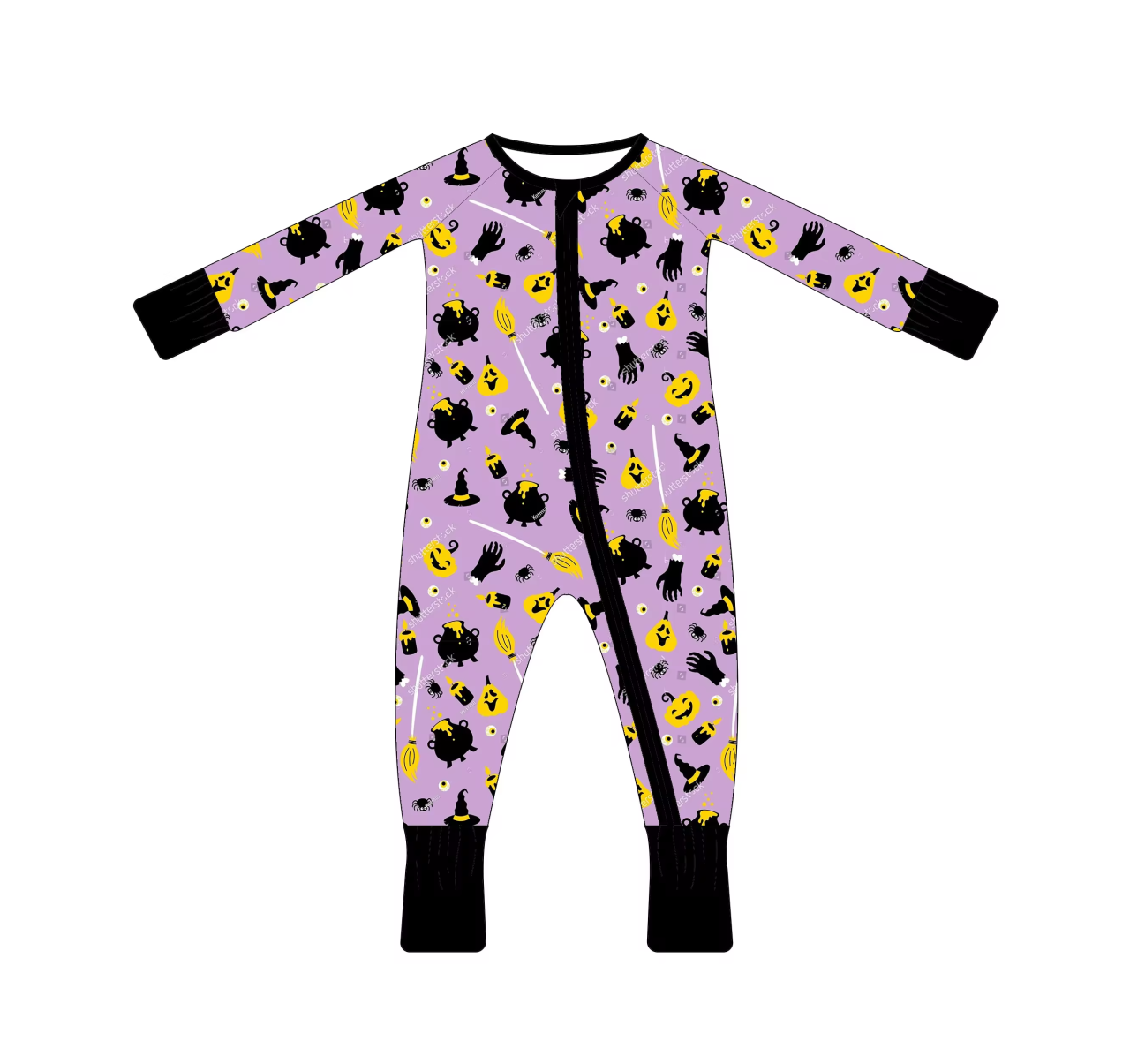 Custom moq 3 eta 6-8 weeks Pumpkin Honey Pot Purple Black Baby Long Crawling Dress