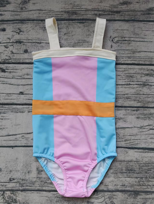 Summer blue pink swimsuit