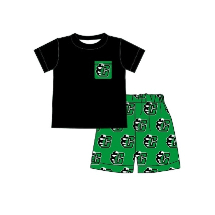 Deadline: May 10custom no moq eta 5-6weekcc black top with pants boys sets