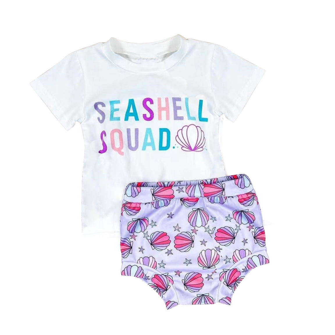 GBO0389 pre-order baby girl clothes shell girl summer bummies sets