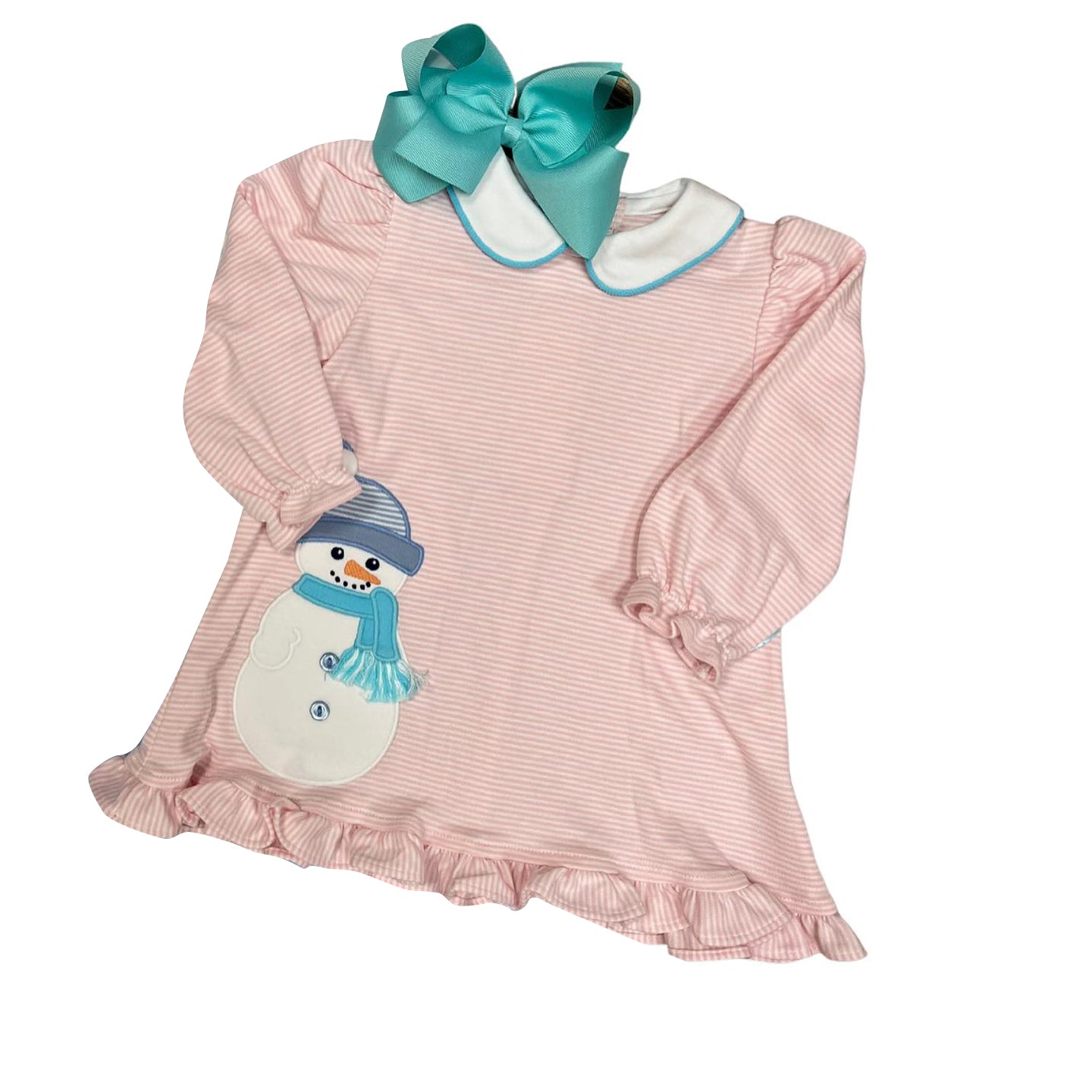no moq GLD0578Christmas Snowman Long Sleeve Dress