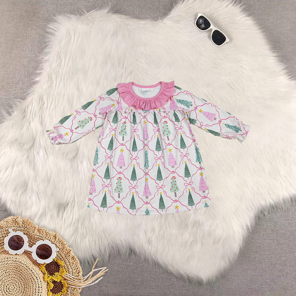 RTS Sibling baby girls clothes Christmas long Sleeve dresses