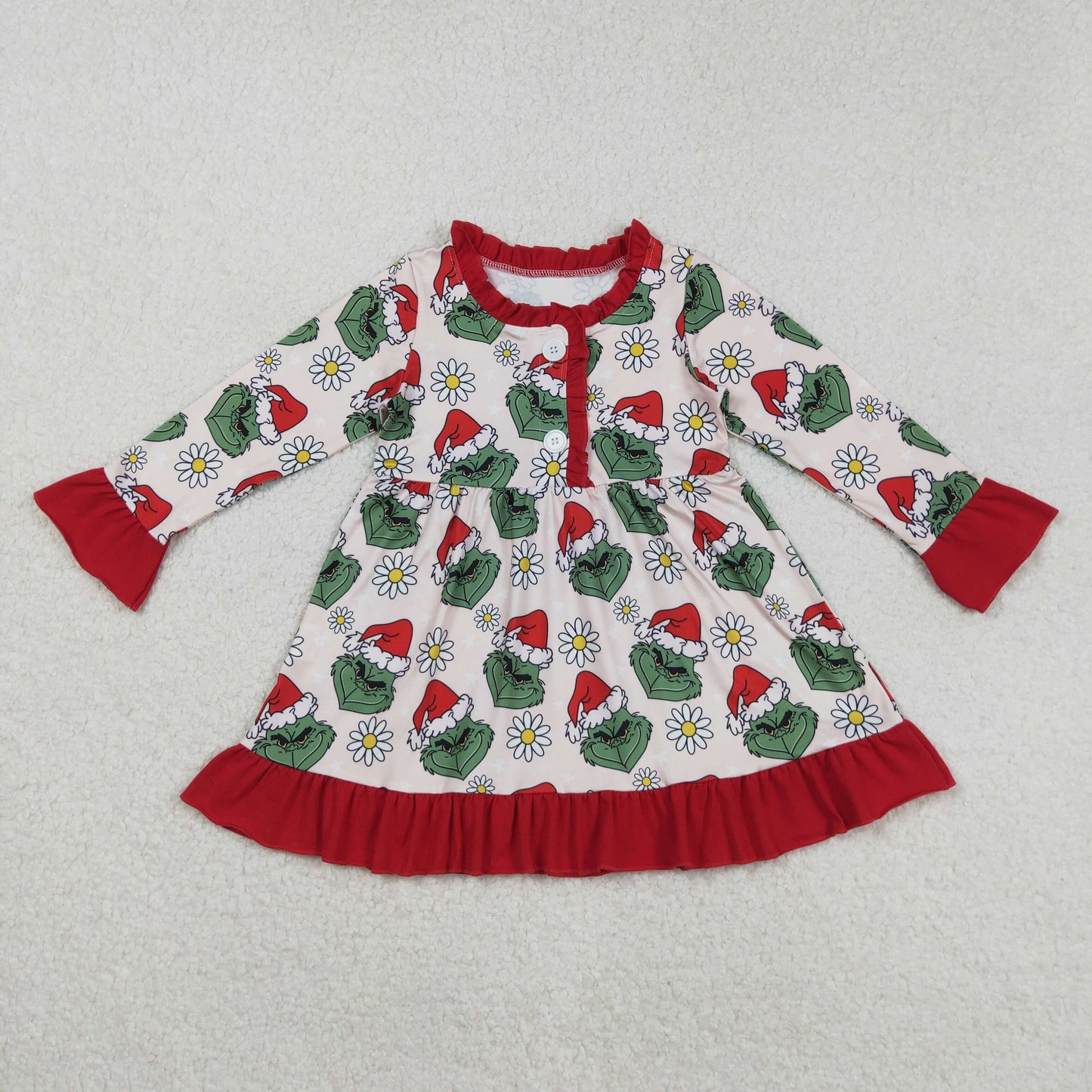 RTS Sibling baby girls clothes Christmas long sleeve dresses