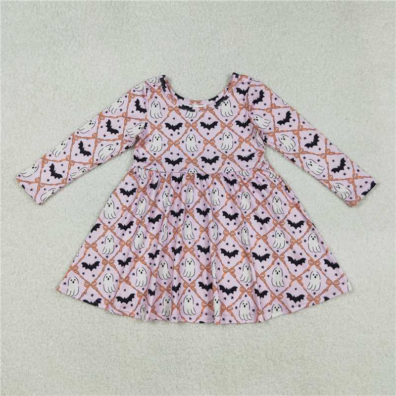 RTS NO MOQ Sibling baby girl clothes halloween bat long sleeve pants sets and dress
