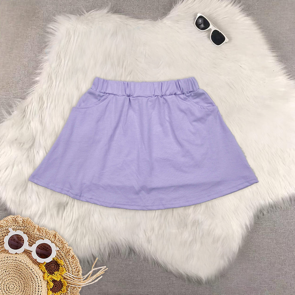 RTS Sibling baby girls clothes pure color culottes summer skirts dresses
