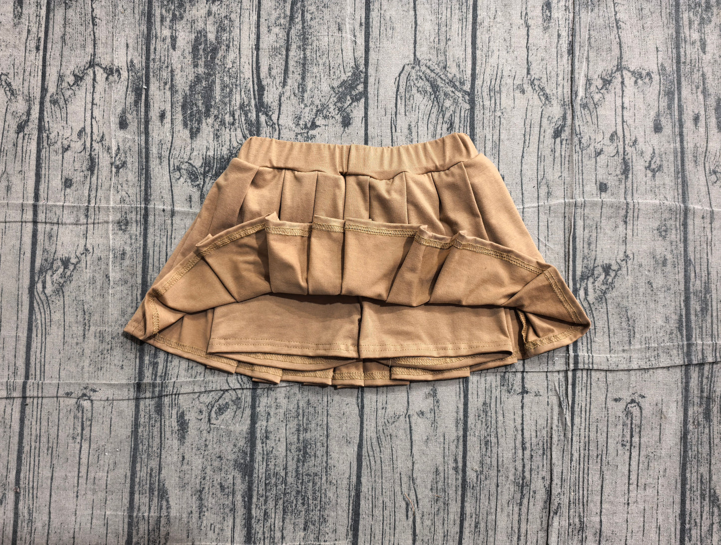 (Sample) No moq cotton GLK0107 Baby Girls Pure Cotton Solid Khaki Skirts Casual Daily Wear