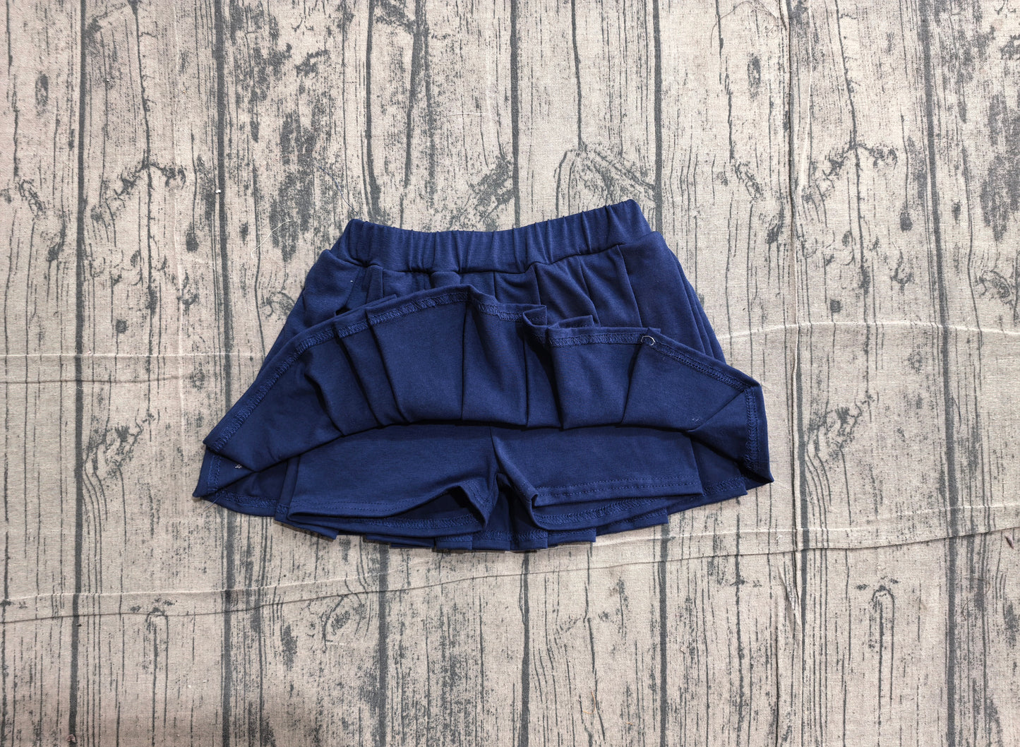 (Sample) No moq cotton GLK0108 Baby Girls Pure Cotton Solid Navy Skirts Casual Daily Wear