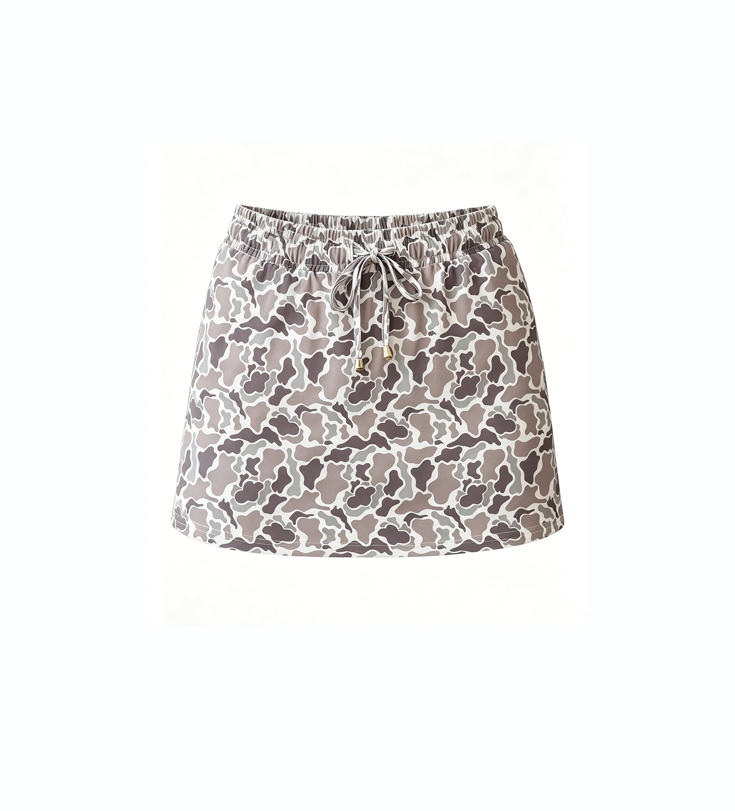 (Pre Order) No moq yoga fabric GLK0313 Baby Girls Southern Khaki Camo Pleated Yoga Active Skirt Shorts Bottom