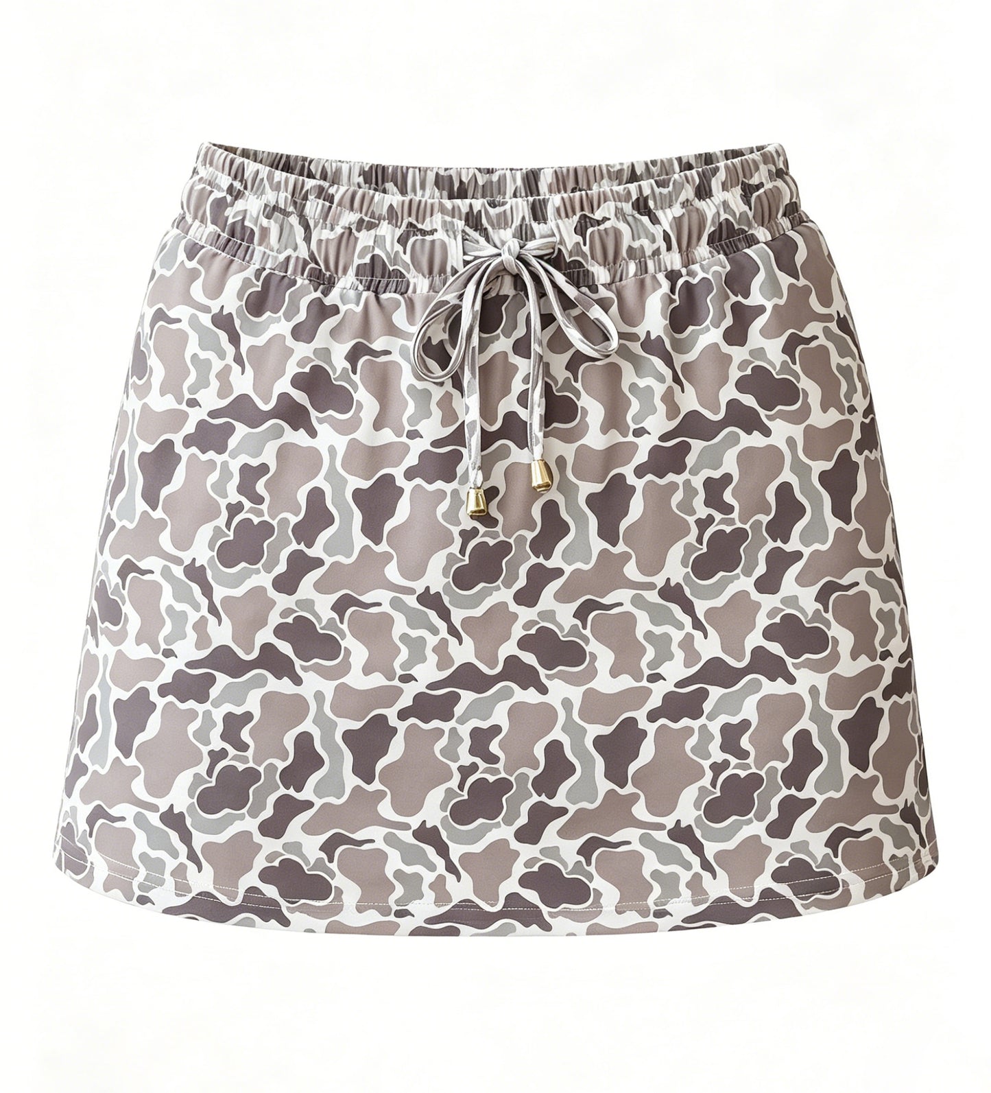 (Pre Order) No moq yoga fabric GLK0314 Adult Women Summer Southern Khaki Camo Yoga Active Skirt Short Bottom