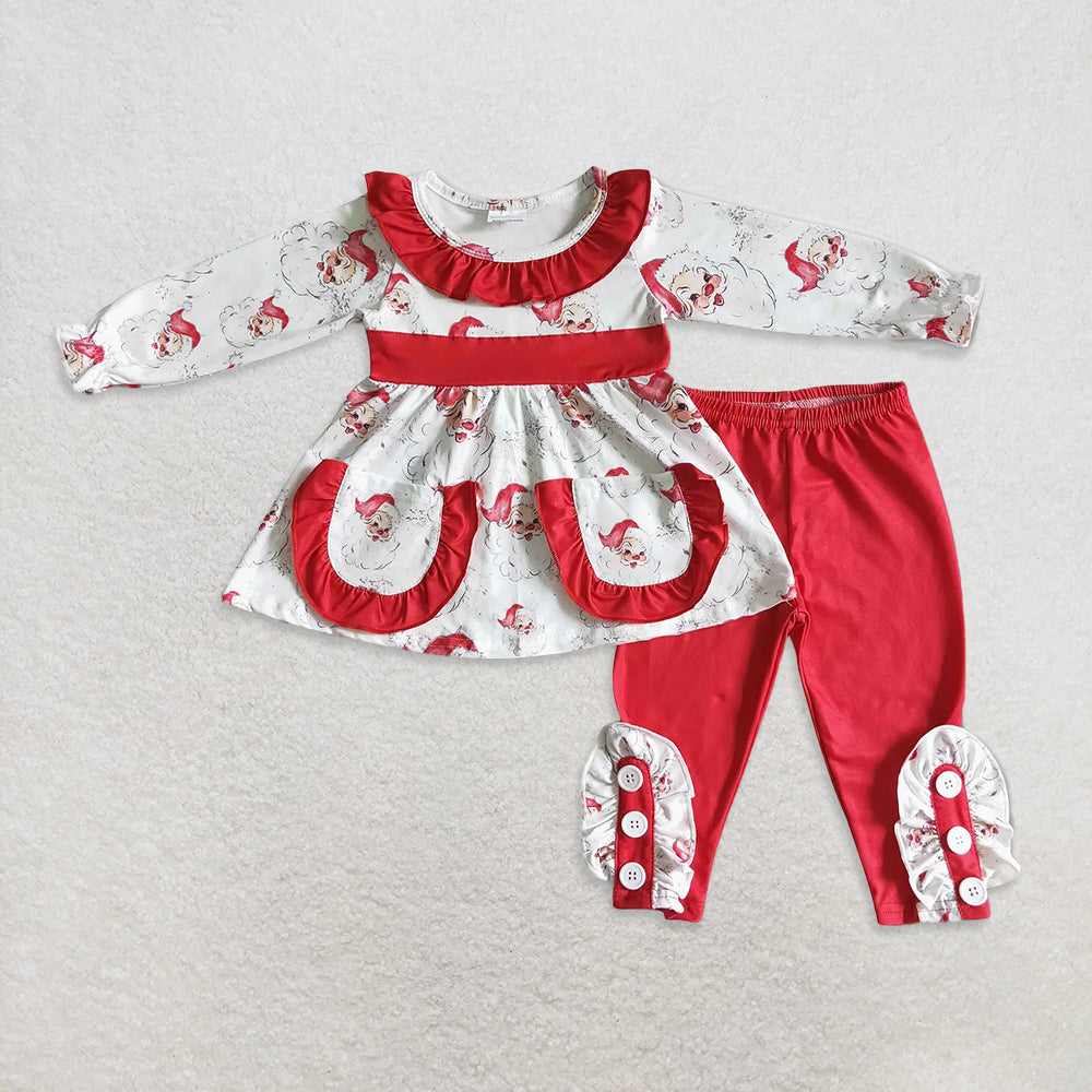 RTS NO MOQ Sibling baby girl clothes Button plaid pullover long-sleeved suits