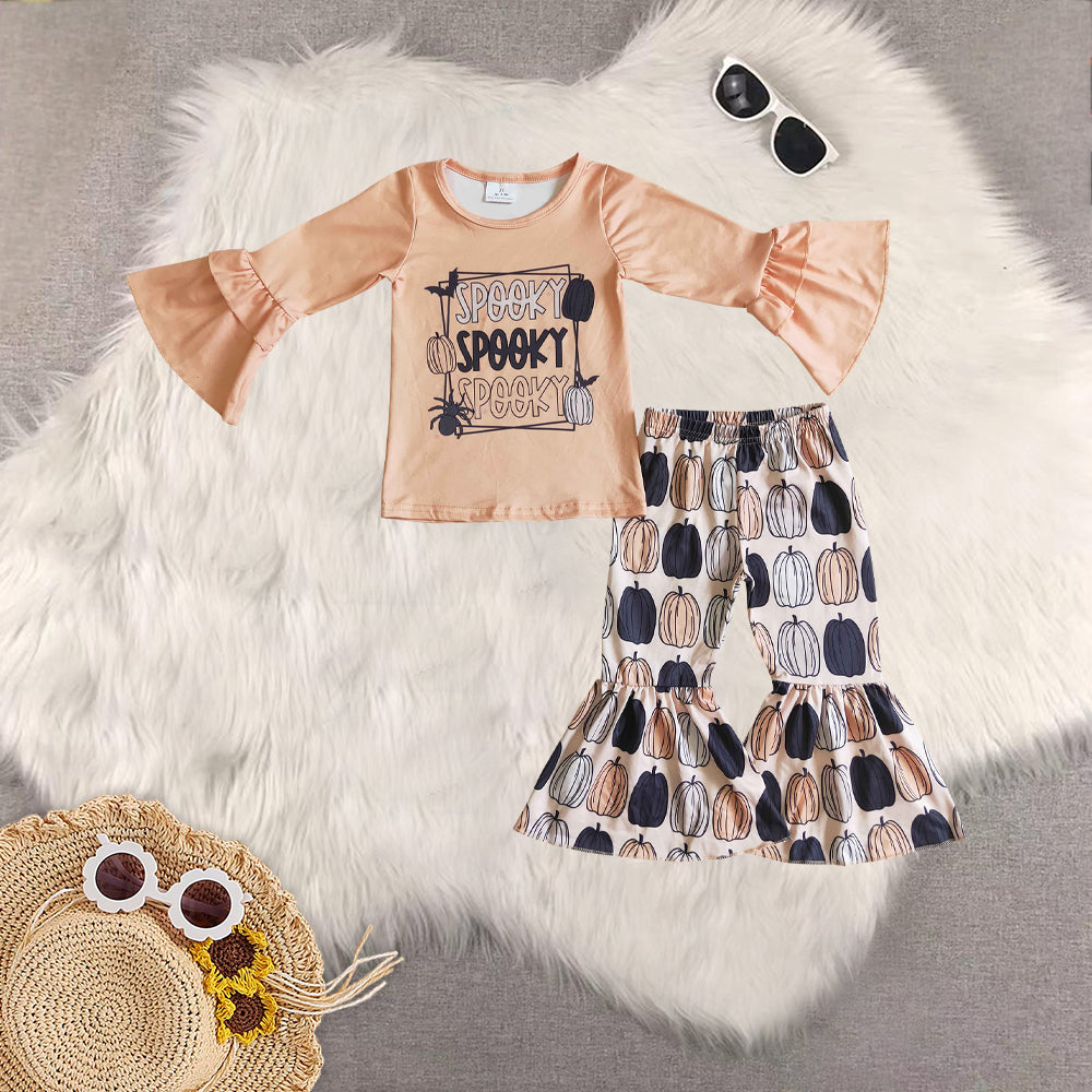 RTS Sibling baby girl clothes halloween long Sleeve pants sets