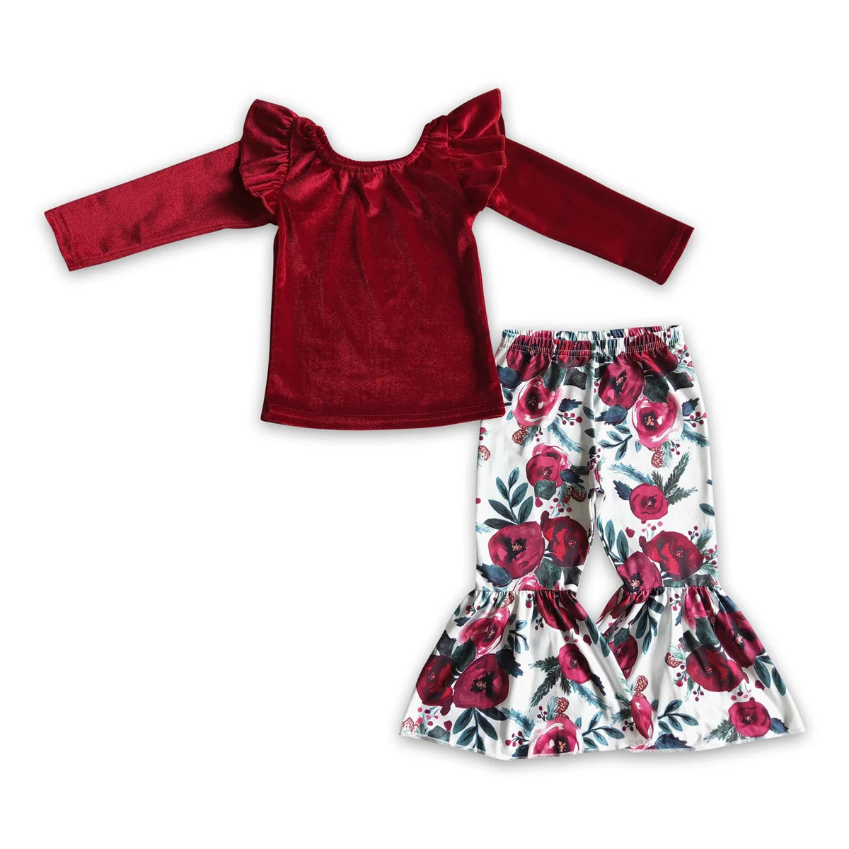 RTS NO MOQ Sibling Baby girl clothes long Sleeve Pants Sets