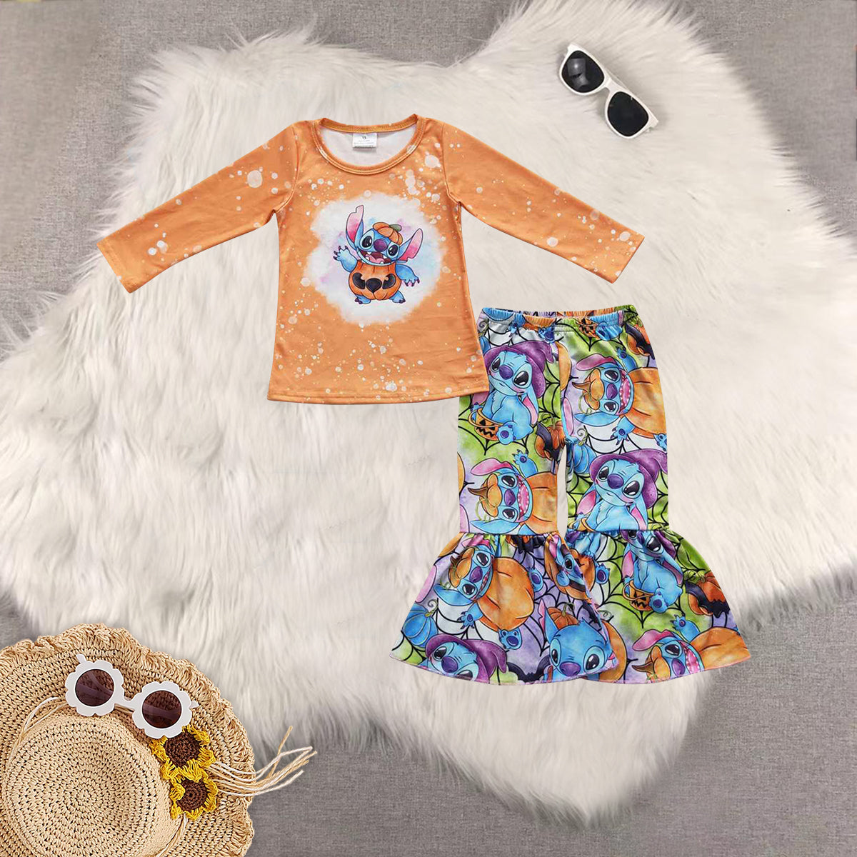 RTS NO MOQ Sibling baby girls baby boys clothes halloween long-sleeved trousers suit & dress