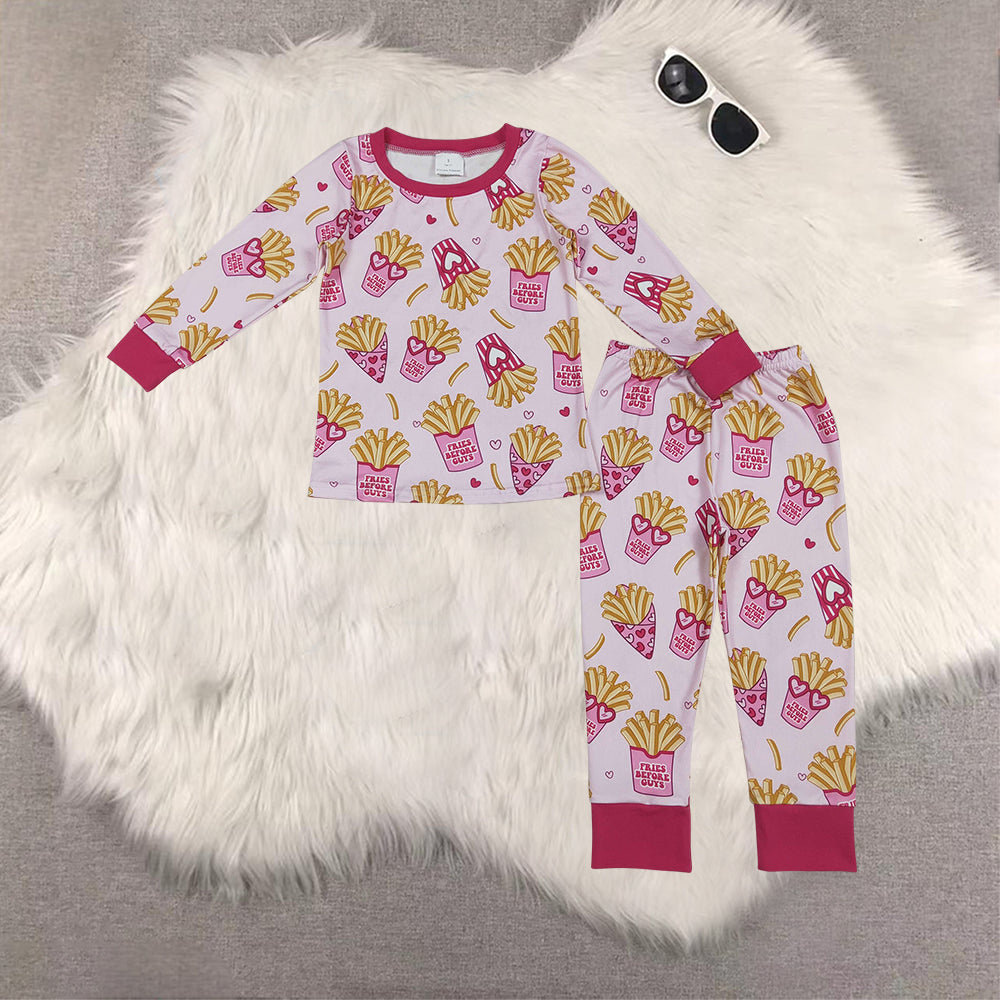 RTS NO MOQ Sibling Baby girls Clothes Valentine long-sleeved pants sets