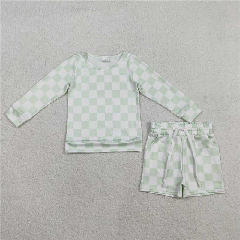 RTS NO MOQ Sibling Baby Girls Long Sleeve Top And Shorts Outfit Set Cute And Comfortable Clothing Set for Infants