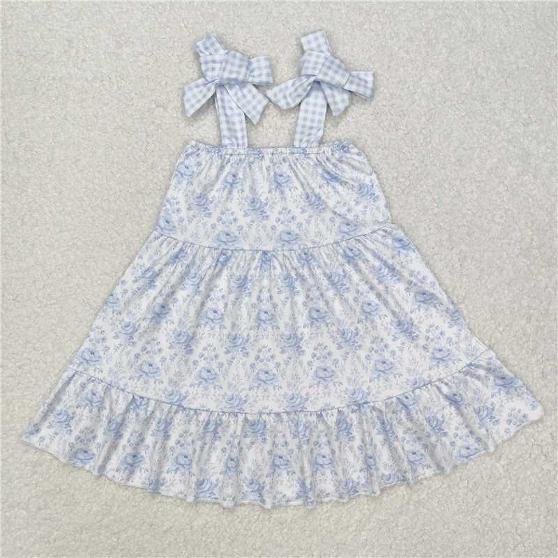 RTS NO MOQ Girls clothes floral short sleeve Clothes Sets dress