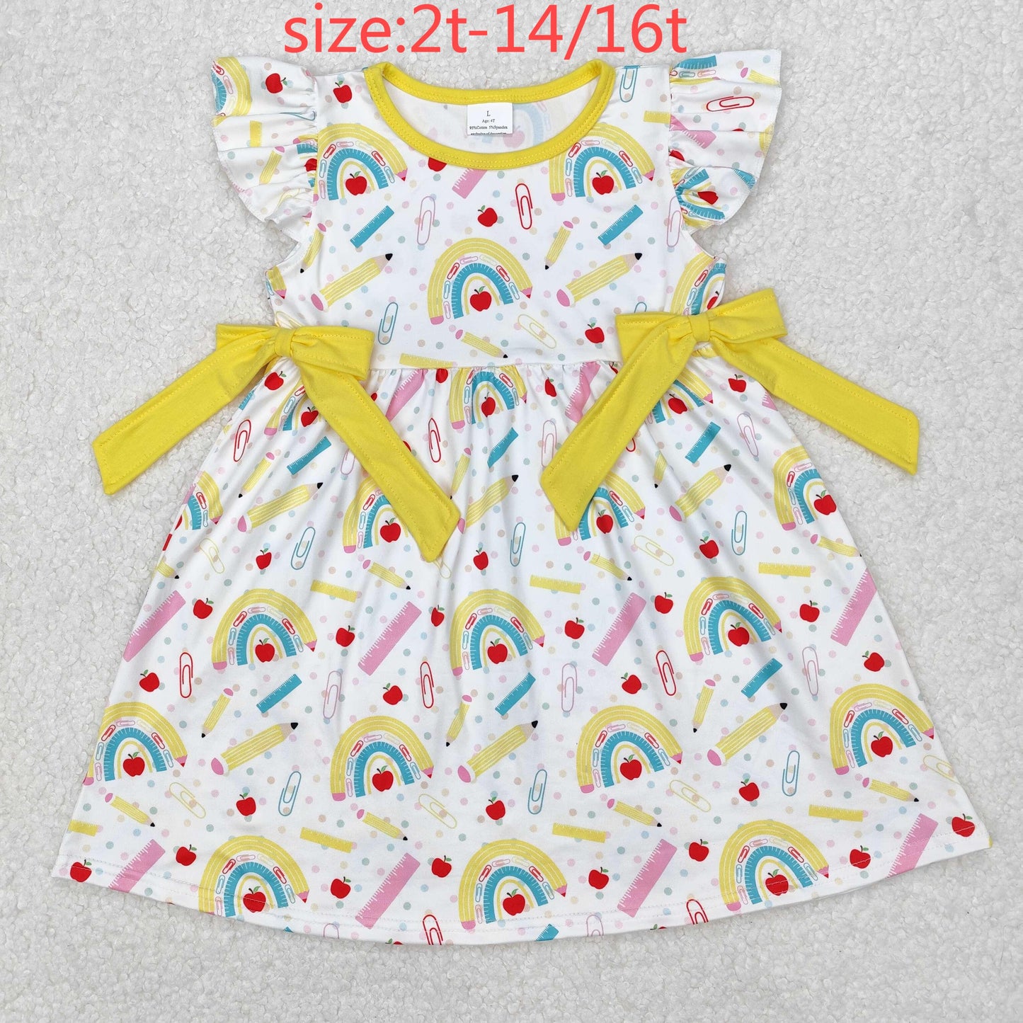 RTS NO MOQ baby Girls Clothes back to school short sleeve shorts Sets and dress