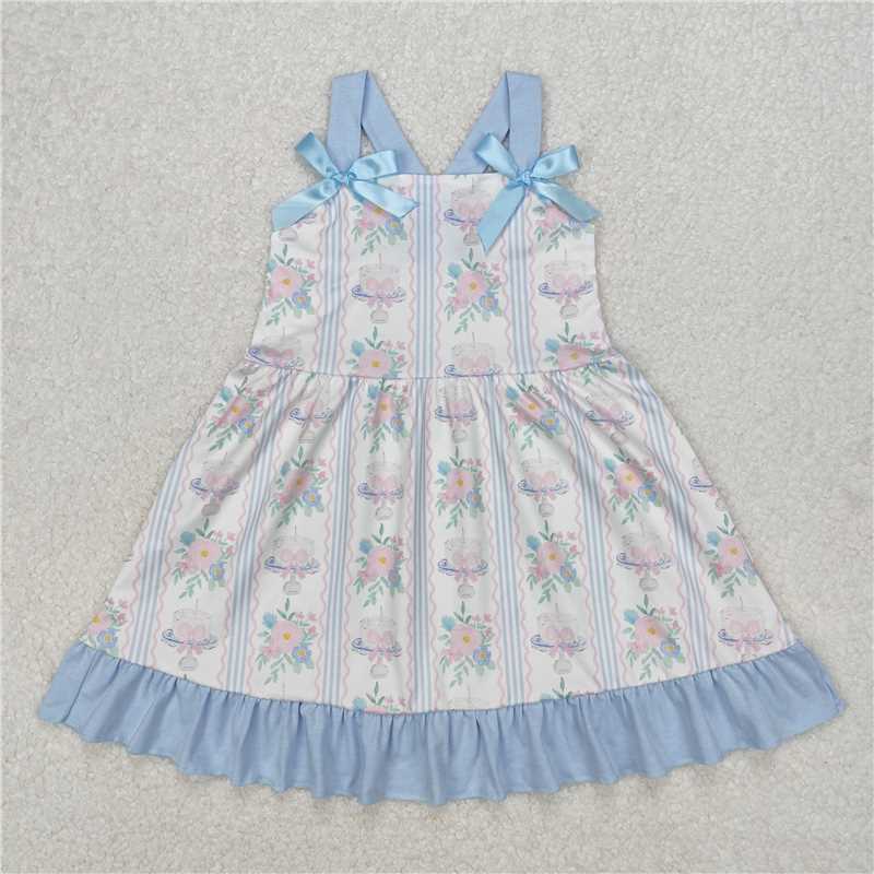 RTS NO MOQ baby Girls Clothes floral short sleeve shorts Sets and romper and dress