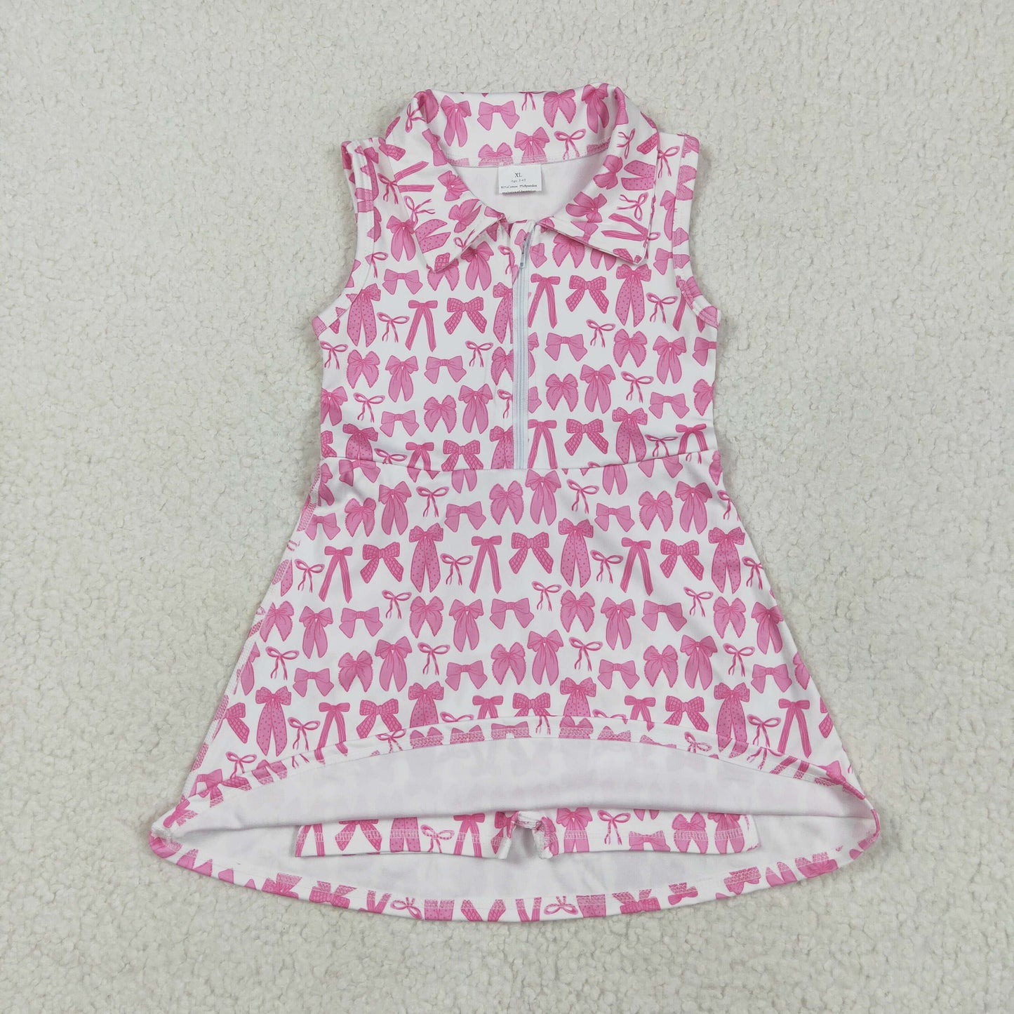 RTS NO MOQ Sibling baby girl clothes yoga bow short-sleeved dress