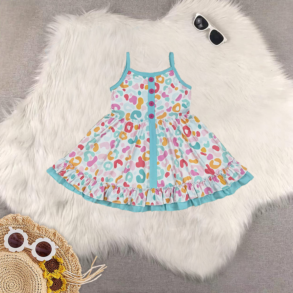 RTS NO MOQ Sibling Baby Girls Summer short sleeve dress