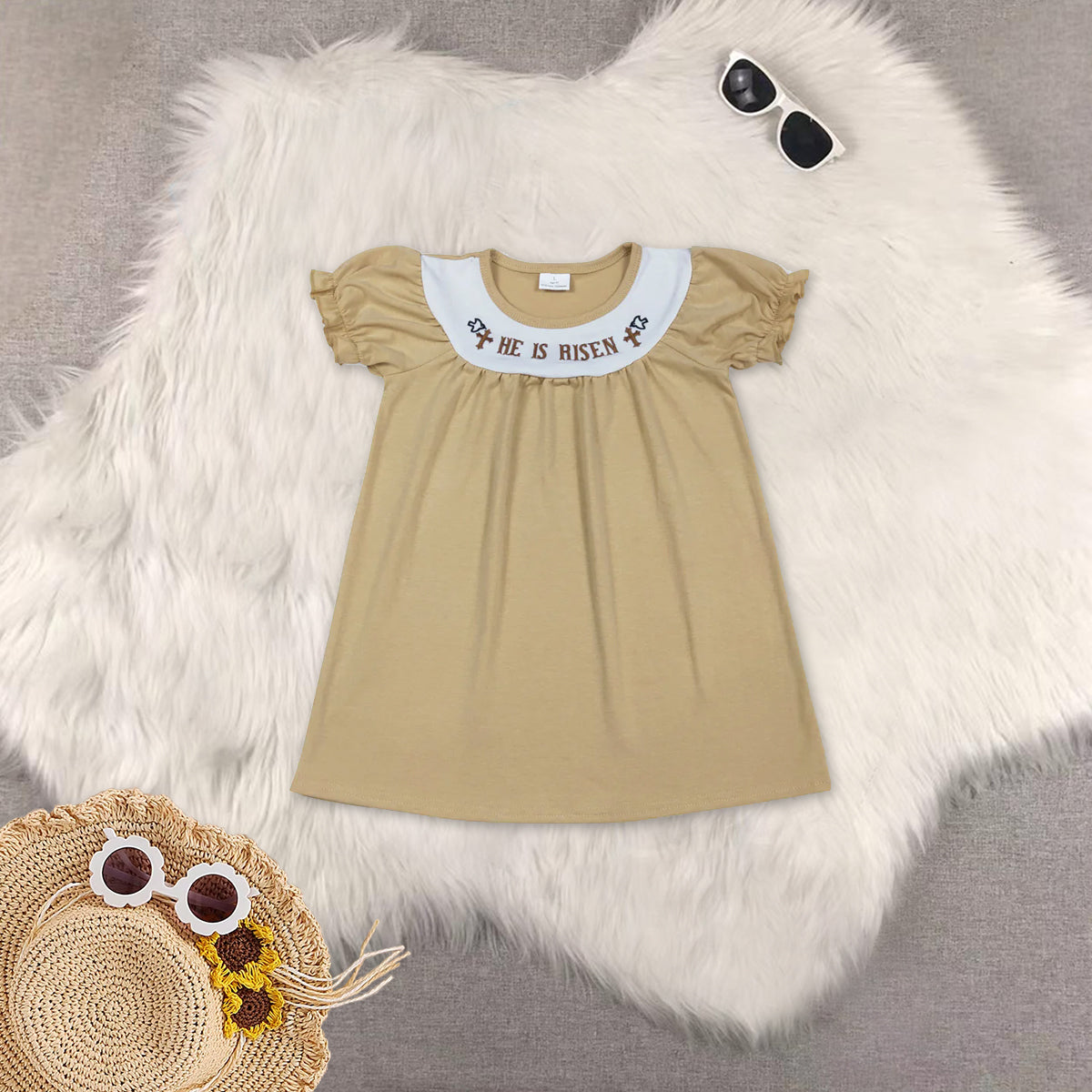RTS Sibling baby girl boy clothes embroidery easter Short Sleeve Shorts sets and dresses