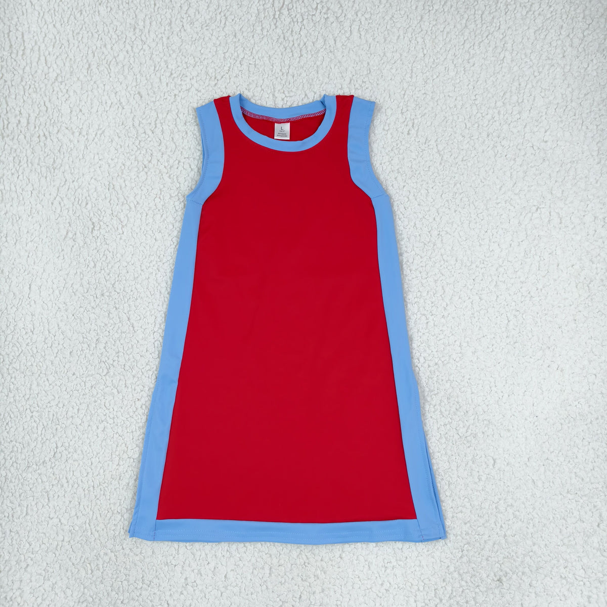 NEW RTS NO MOQ yoga fabric cotton GSD4255 Yoga Baby Girls Separate Shorts Solid Red Blue Sleeveless Yoga Knee Length Dress