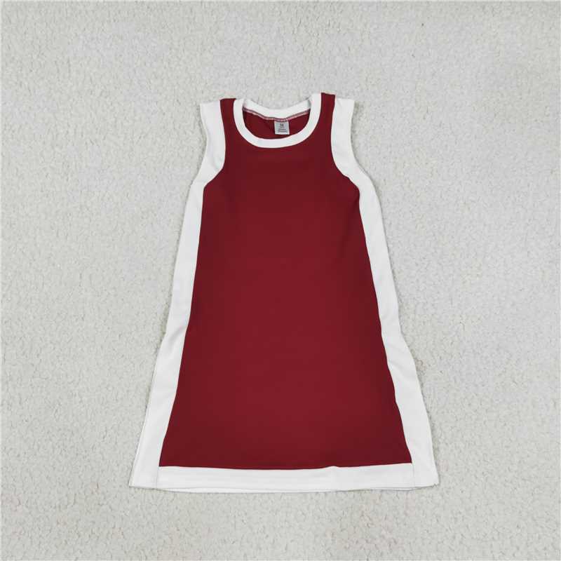 RTS NO MOQ Sibling yoga fabric cotton Separate Shorts Baby Girls Color Block Sleeveless A Line Yoga Dress Round Neck Casual Summer Dress