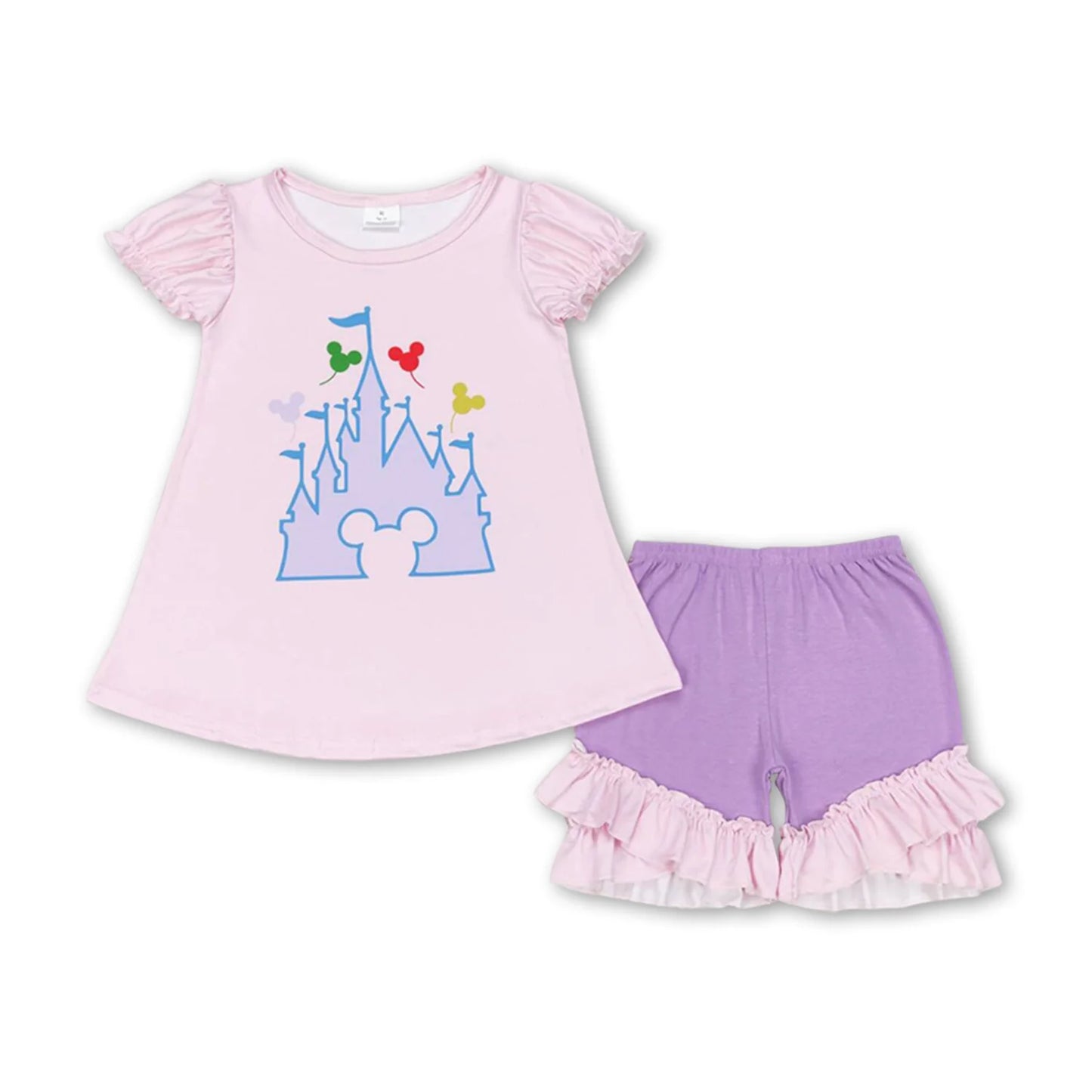 RTS NO MOQ Sibling milk silk Cute Clothes Baby Girls And Boys Short Sleeve Shirt Shorts Set Dress