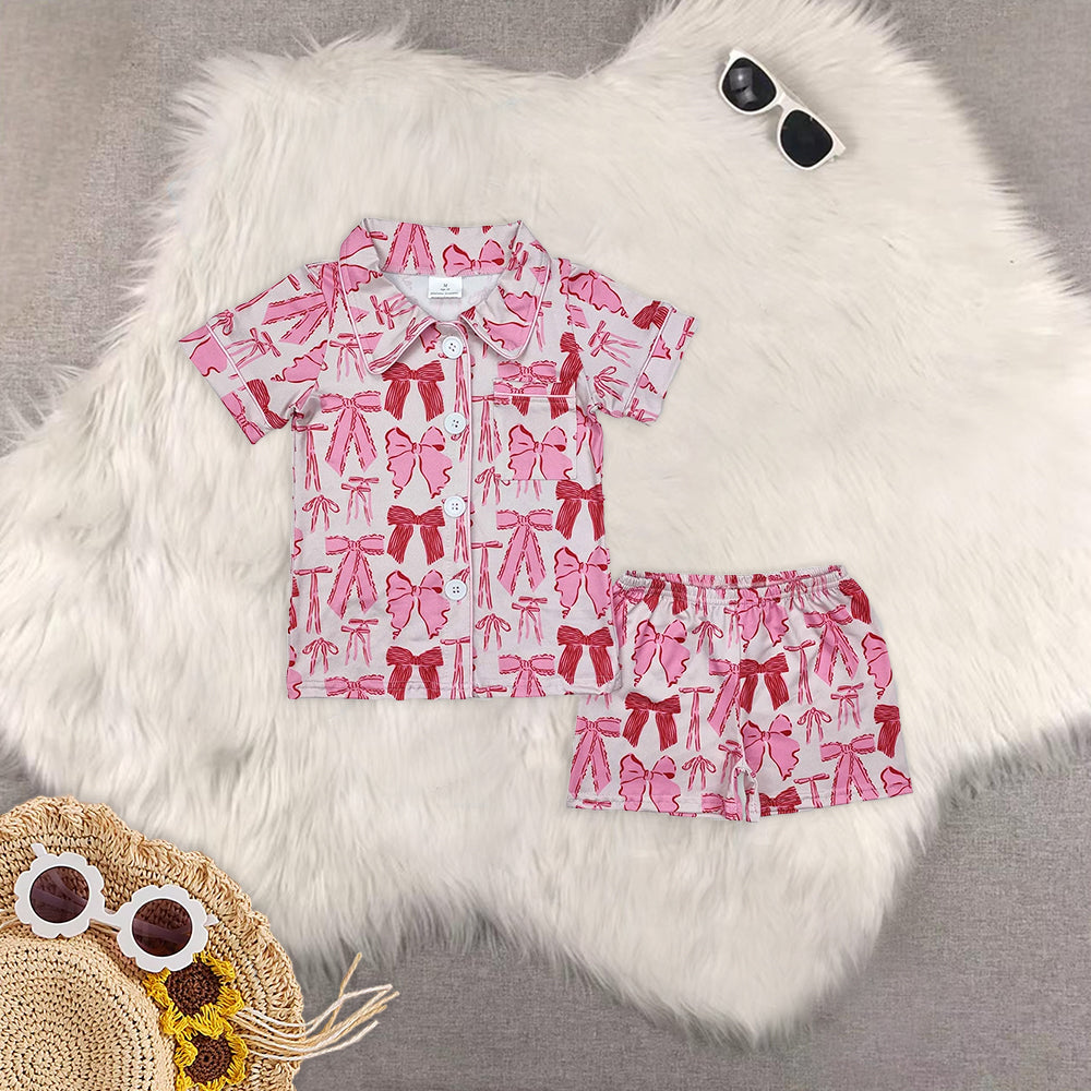 RTS NO MOQ Sibling baby Girls Boys shorts sleeve Clothes pajamas Sets