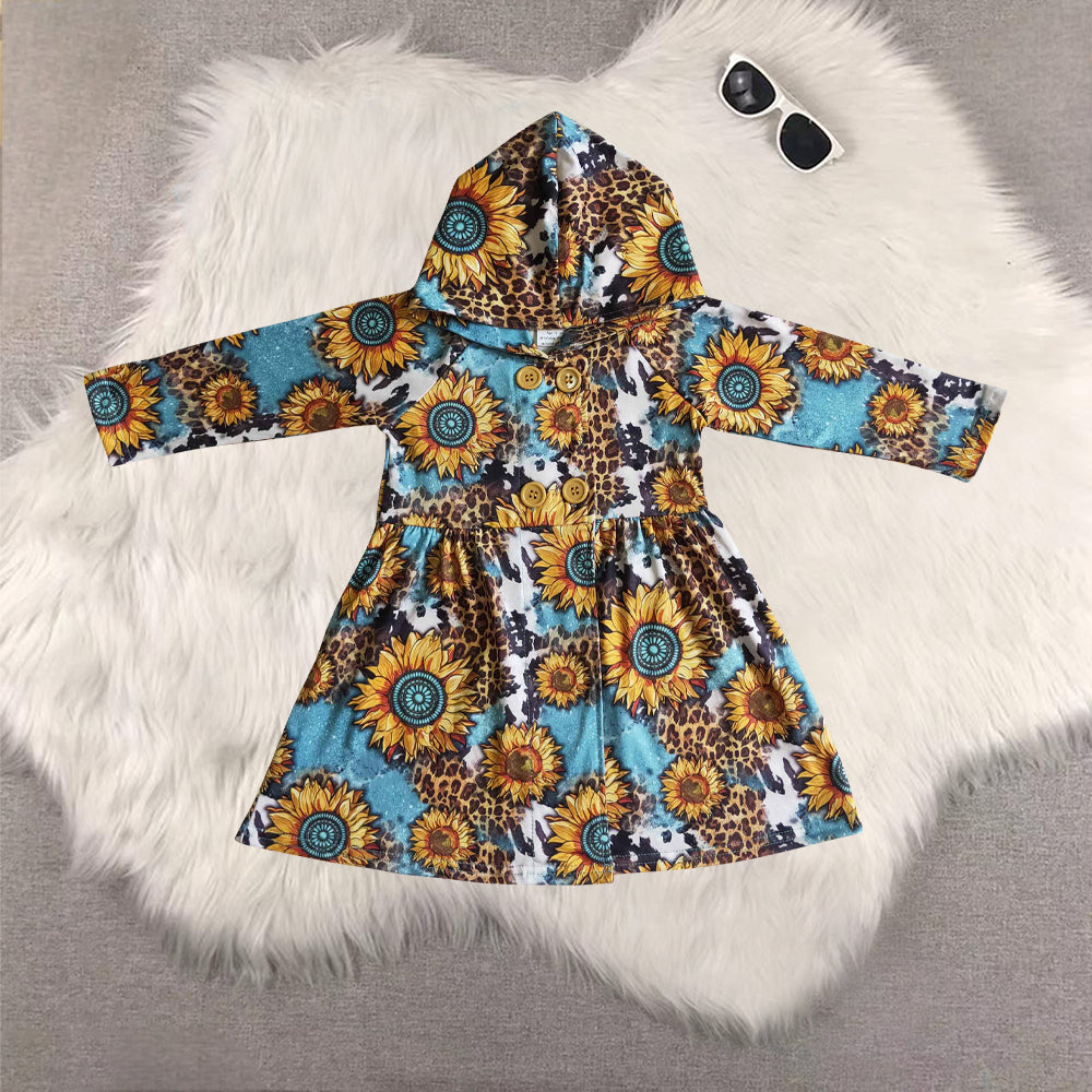 RTS NO MOQ Sibling baby girl clothes Alpine cow hooded long-sleeved jackets