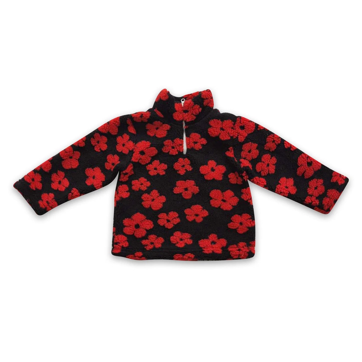 RTS NO MOQ Sibling milk silk Baby Girls Flowers Thick Pullovers Tops Fall Winter Casual Long Sleeve Warm Knit Shirts