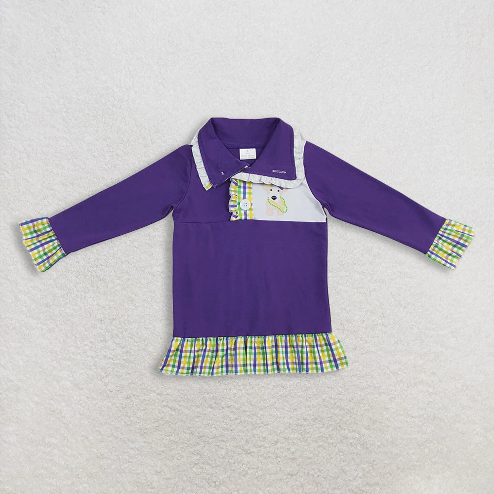 RTS NO MOQ Sibling Baby Girls Mardi Gras Outfit Set and top and pants