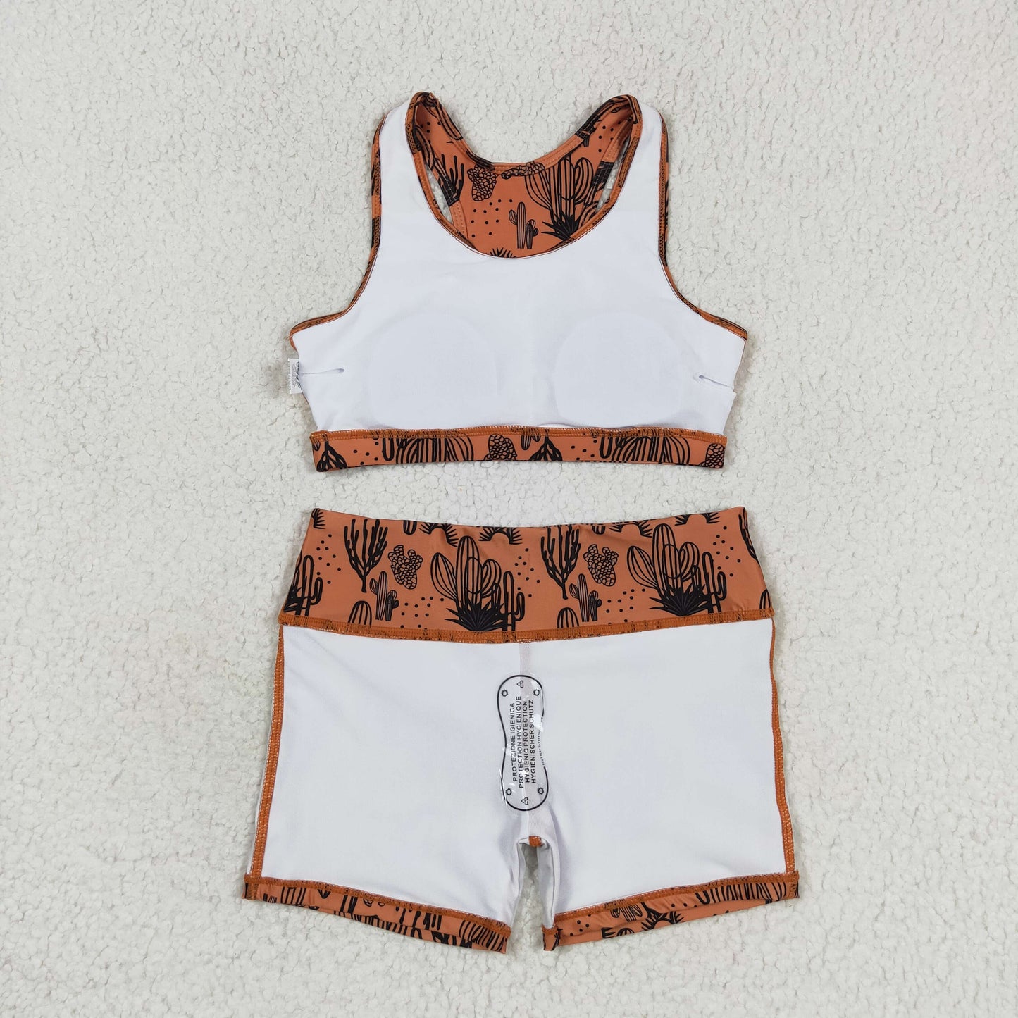 rts no moq GT0518+SS0215 Cactus brown sleeveless top shorts sets