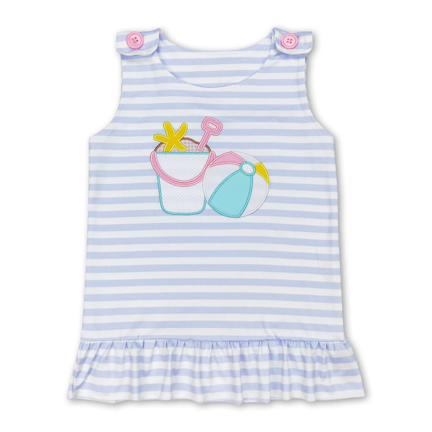RTS NO MOQ Sibling milk silk Baby Girl Boys Embroidery Striped Beach Two Piece Clothes Set Rompers