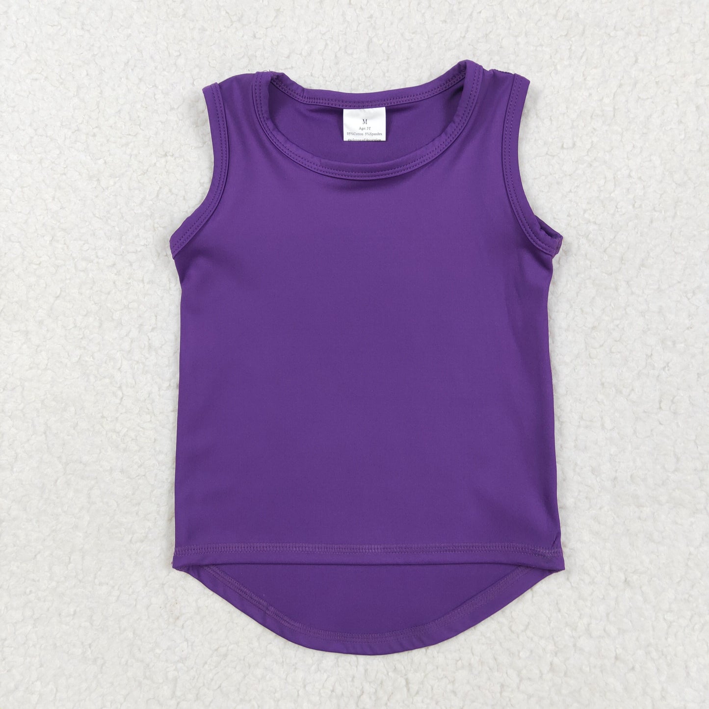 RTS NO MOQ Baby girls Clothes yoga solid color sleeveless tops