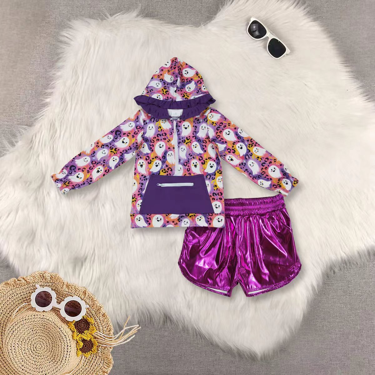 RTS NO MOQ Sibling Baby Girls Boys clothes hooded long sleeve Clothes Sets
