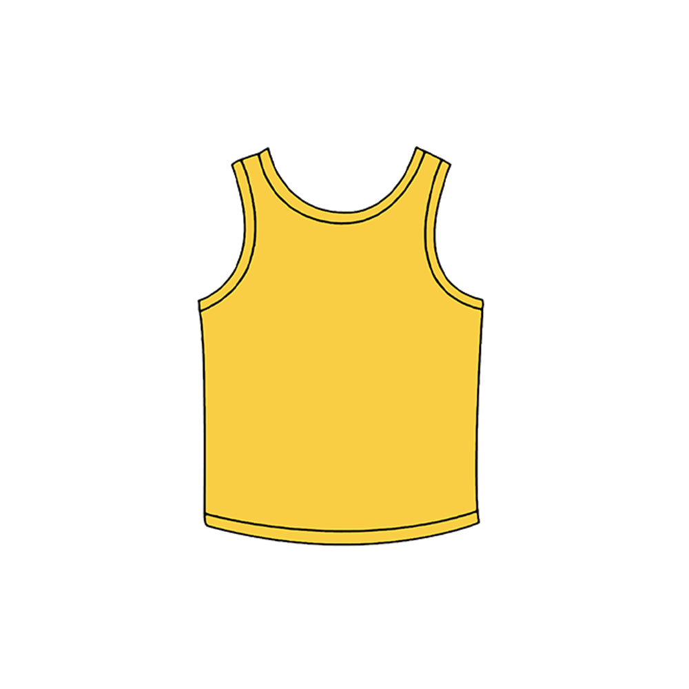 (Preorder new) No moq Yoga Baby Girls Solid Color Sleeveless Slim Fit Active Yoga Top