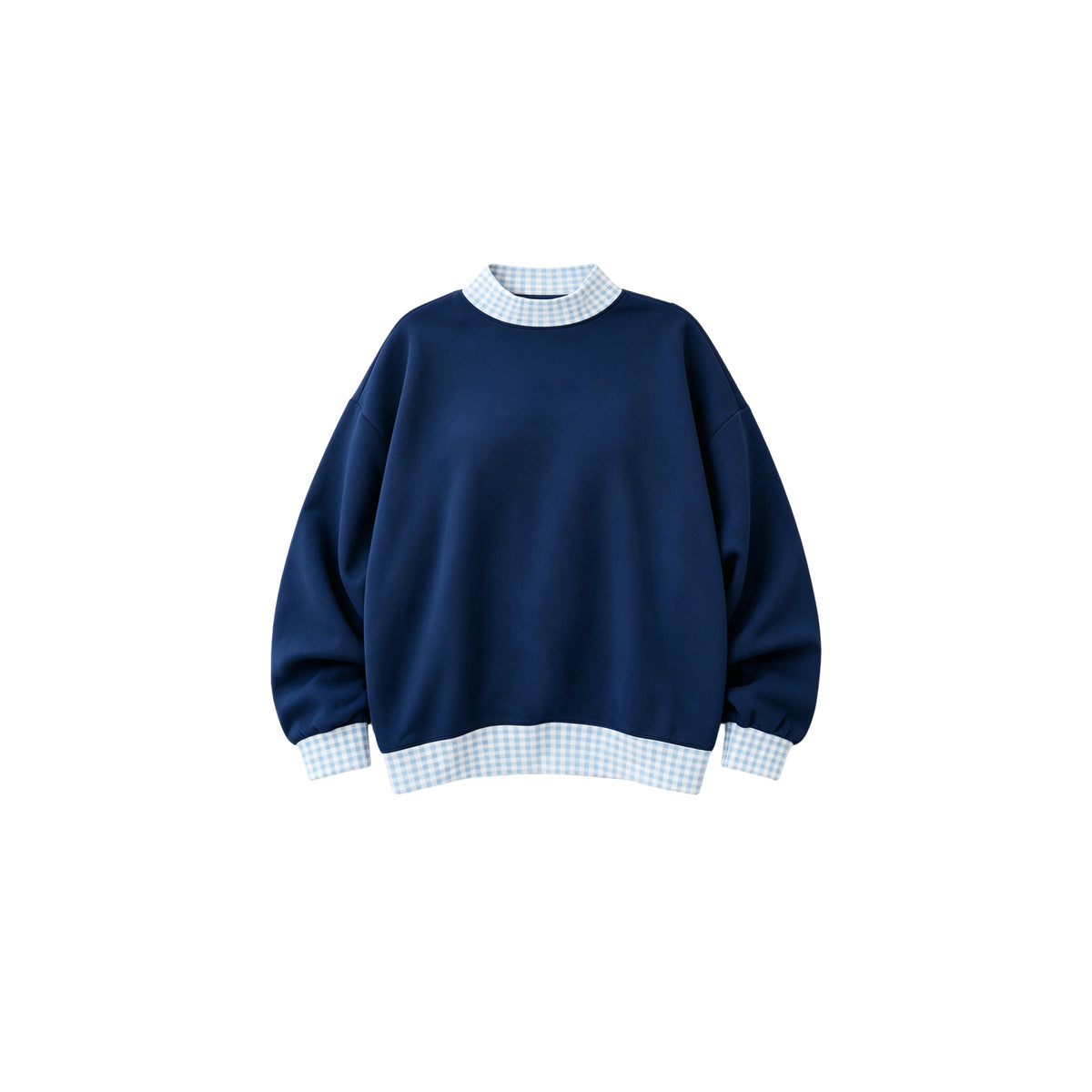 (Preorder new) No moq GT1801 Sweatshirt Material Kids Girls Navy Long Sleeve Fall T‑shirts Tops Casual Top