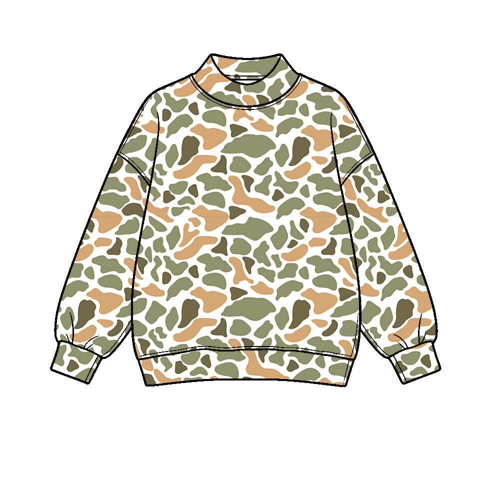(Preorder new) No moq Yoga Adult Women Wood Camo Woman Yoga Long Sleeve Tee Shirts Top