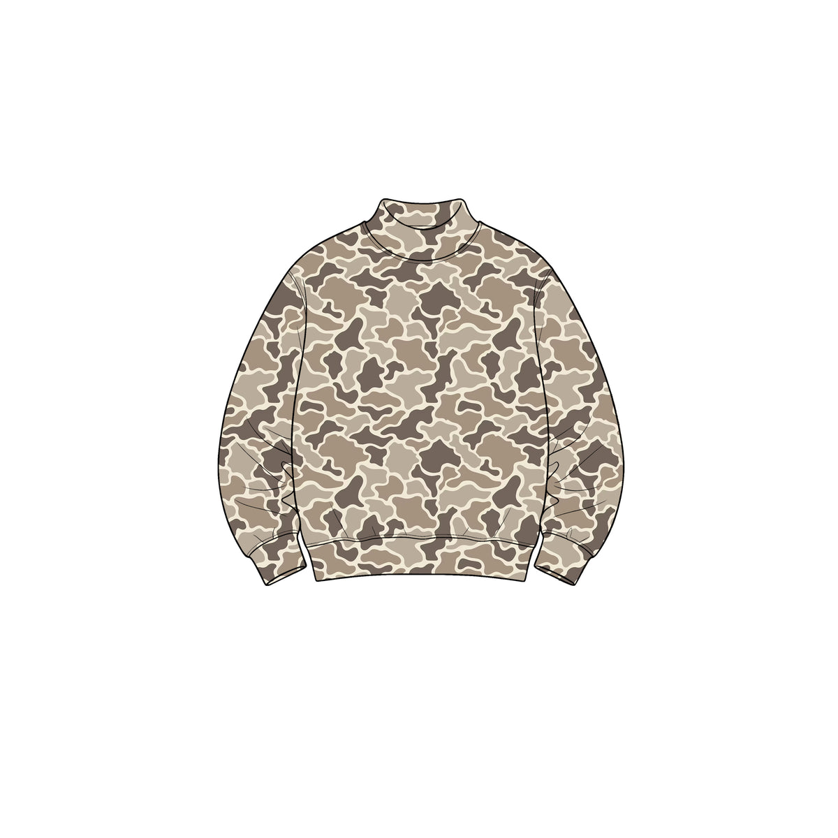 (Preorder new) No moq Yoga Baby Girls High Neck Camo Yoga Active Long Sleeve T‑shirts Top