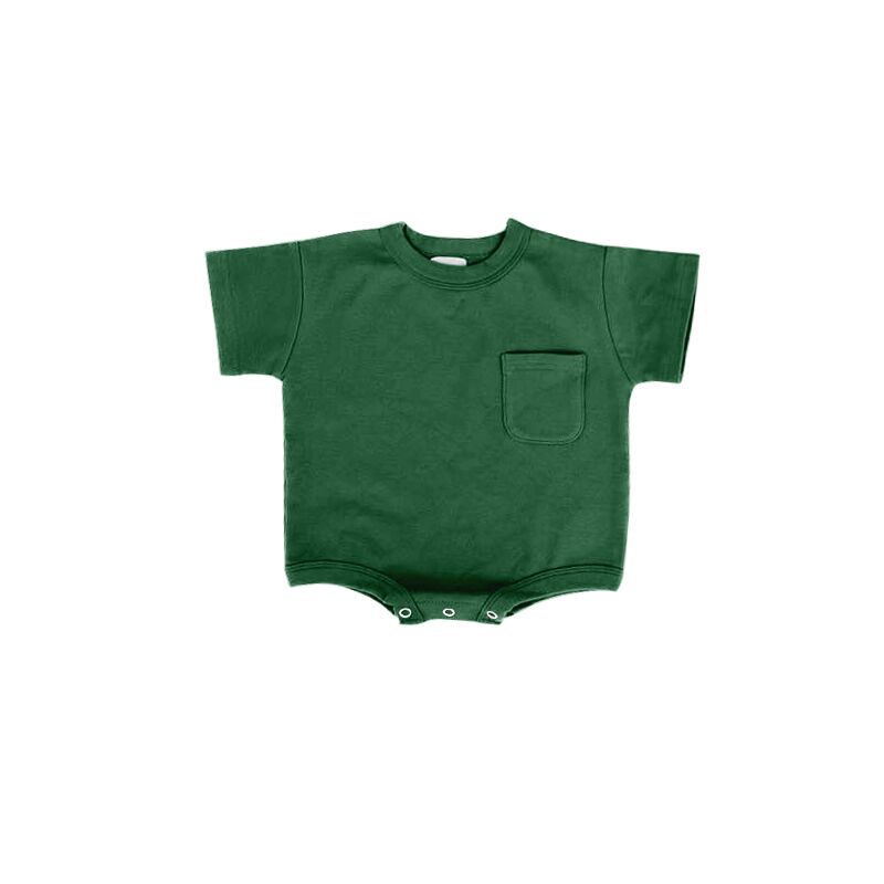 Girls green short-sleeved romper moq 5