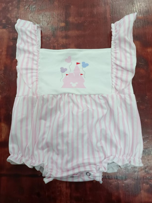 custom moq 5 eta 5weeks mix size baby Summer Summer castle girls summer romper