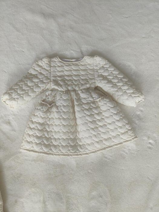 Love Milk White Thin Cotton Long Sleeve Dress