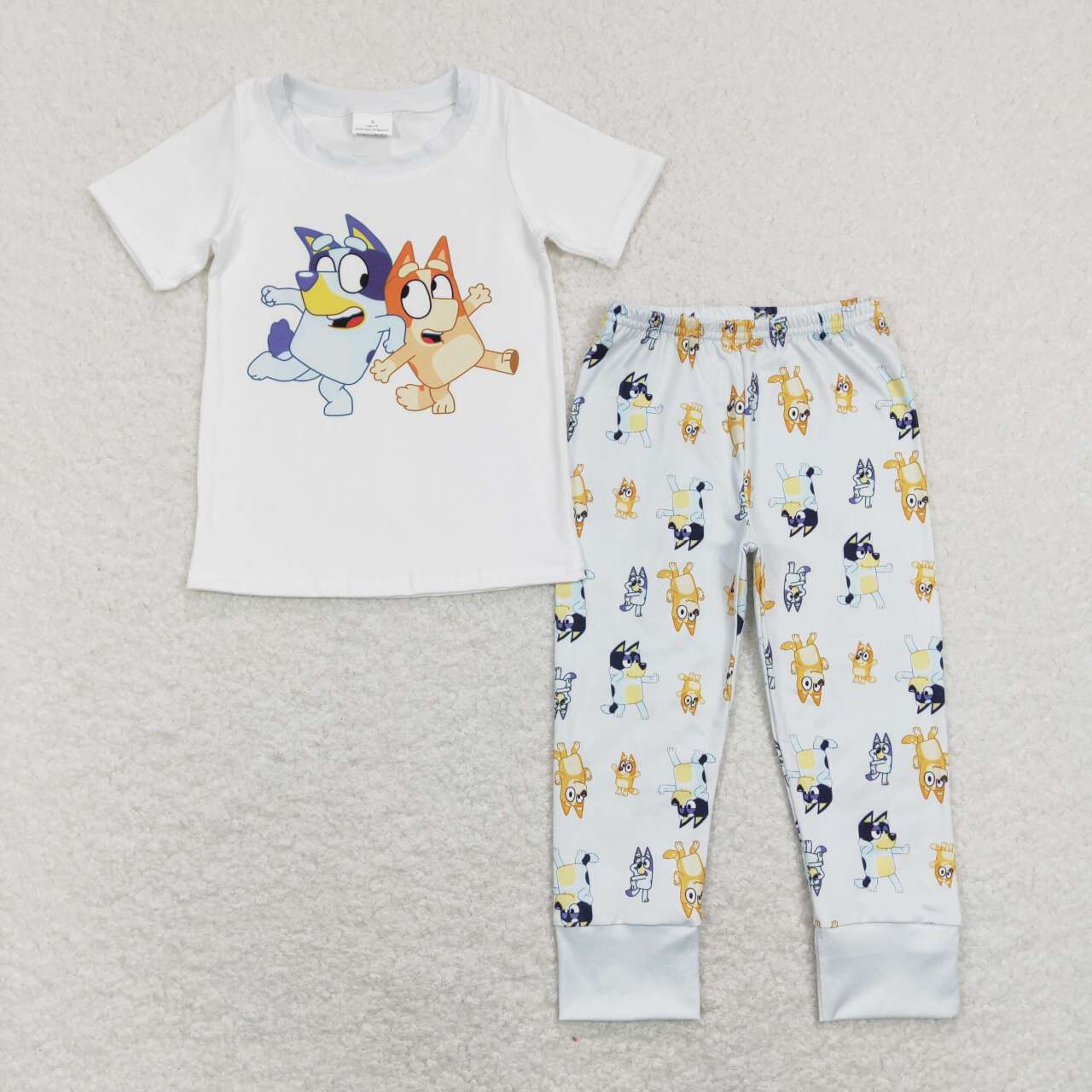 Cute Clothes BSPO0265 white short sleeve blue trousers suit