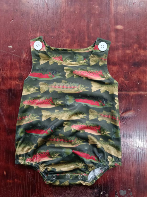 Summer fishing pond rompers
