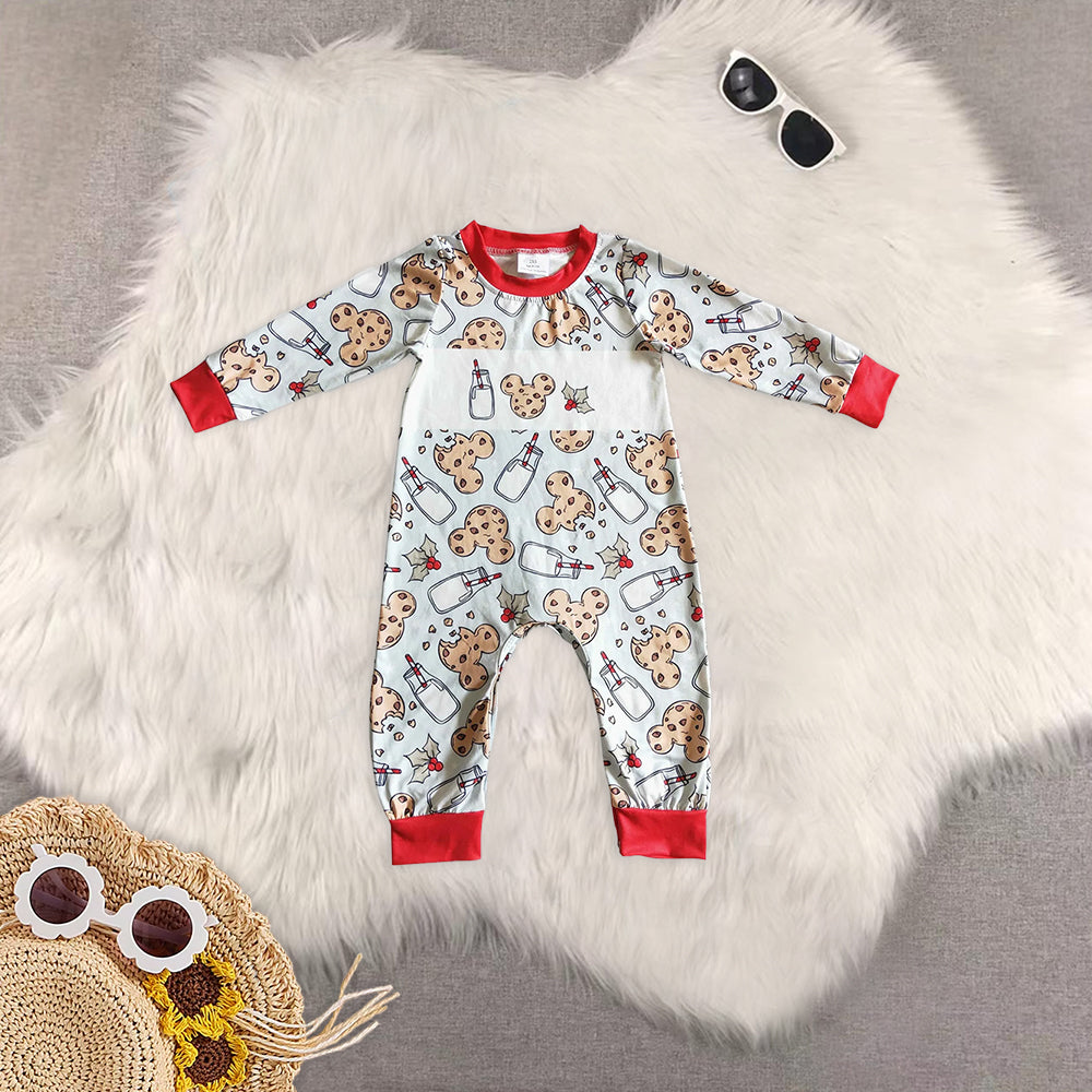 RTS NO MOQ Baby boy clothes Christmas long Sleeve Romper Mixed Sizes