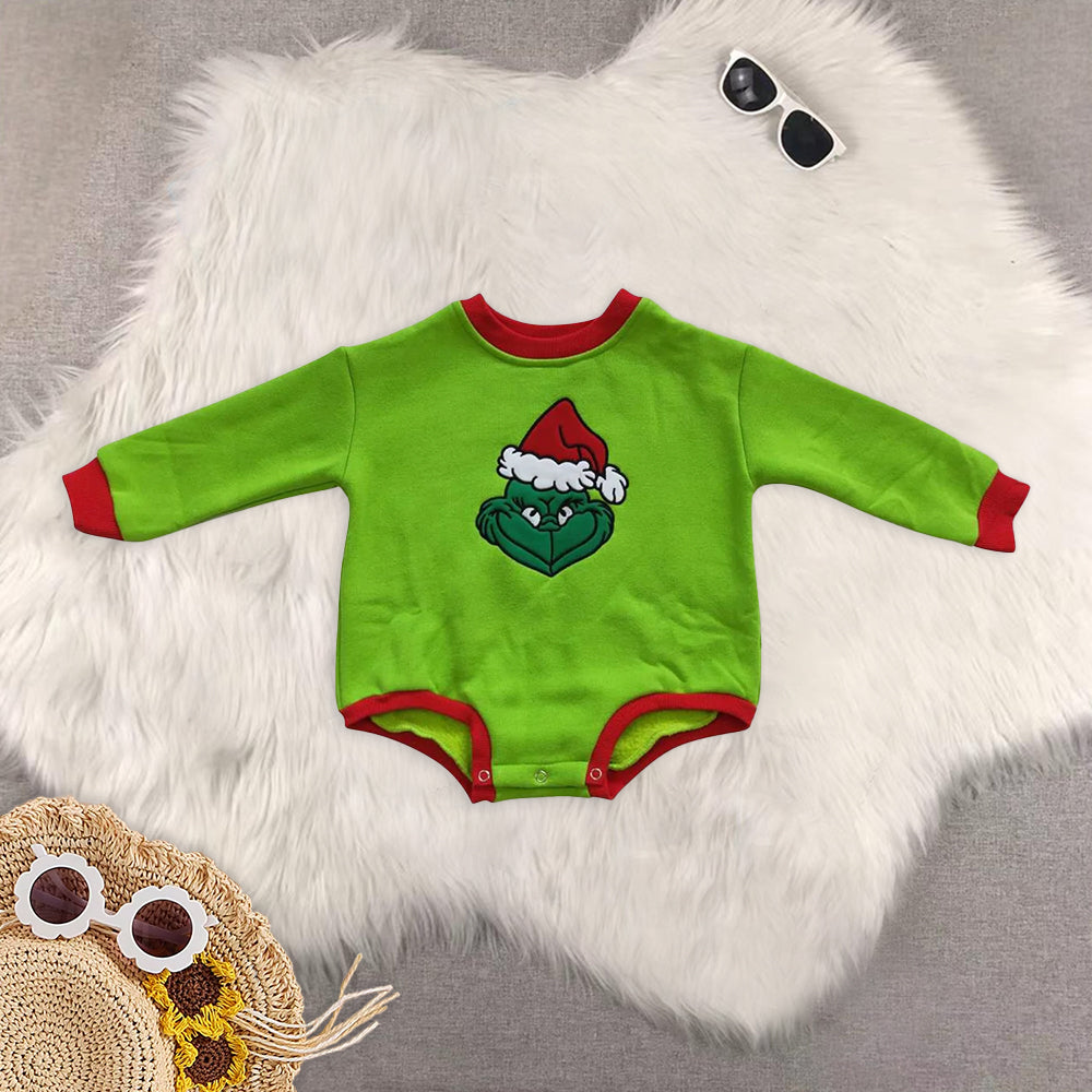RTS NO MOQ Baby boy clothes Christmas long Sleeve Romper Mixed Sizes