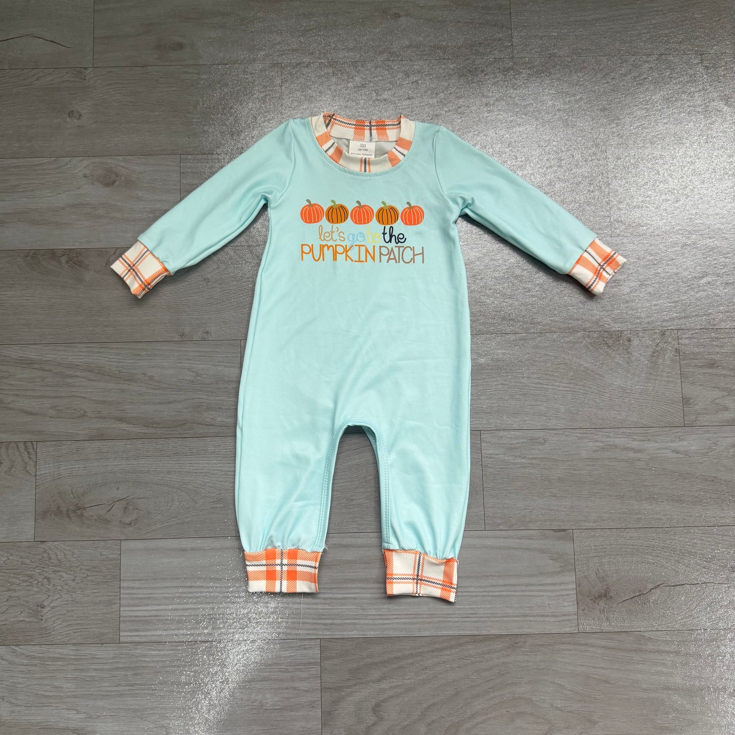 (Sample) No moq milk silk LR1189 Baby Boys Autumn Pumpkin Fall Romper